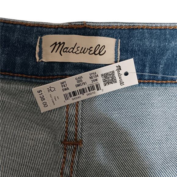 Madewell Women's High Rise Cali Demi Boot Cropped Jeans Plus Size 24W New - Picture 8 of 9